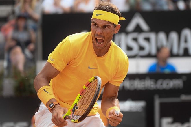 Rafael Nadal je osmič osvojil turnir iz serije masters v Rimu. FOTO: Filippo Monteforte/Afp