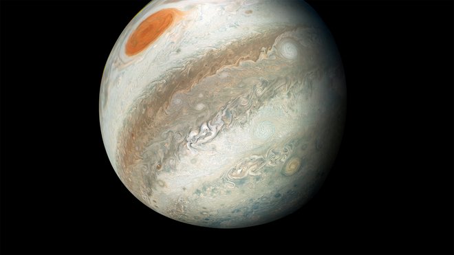 Barviti Jupiter ima v bližini svoje poti tudi sopotnika, ki potuje v obratno smer. Asteroidnega kamikaza so znanstveniki odkrili pred kratkim. FOTO: Nasa/Reuters