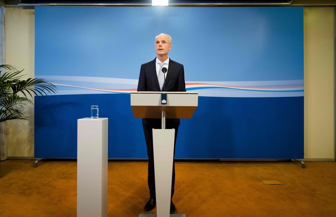 Nizozemski zunanji minister Stef Blok na današnji tiskovni konferenci FOTO: Bart Maat/AFP