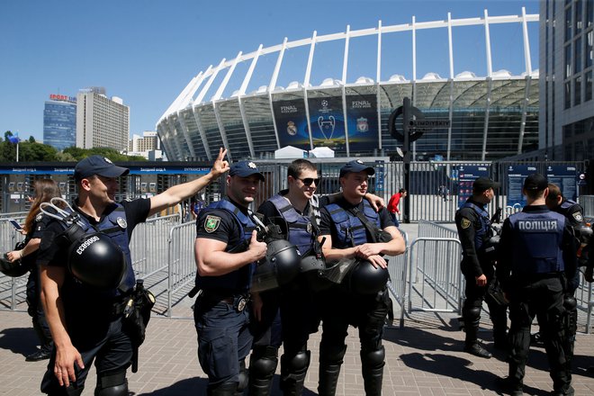 V Kijevu je v zadnjih dneh vse v znamenju finala. FOTO: Valentyn Ogirenko/Reuters