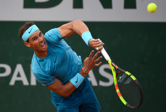 Rafael Nadal je v treh nizih oddal le štiri igre. Foto Eric Feferberg/AFP