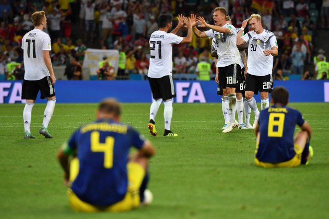 Nemci so slavili, Švedi pa žalovali. FOTO: AFP