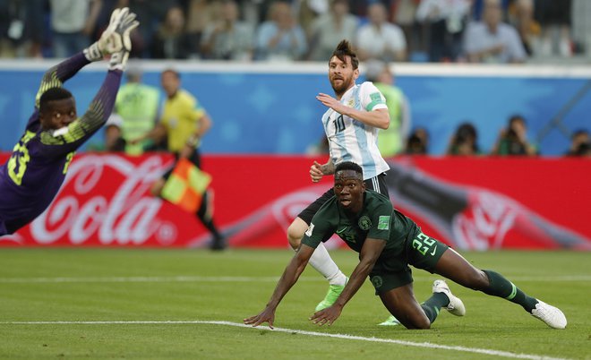 Lionel Messi je dosegel stoti gol na tem prvenstvu. Foto Ricardo Mazalan/AP