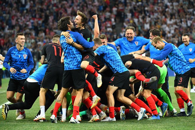 Hrvaško veselje je bilo nepopisno. Foto Johannes Eisele/AFP