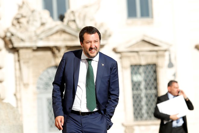 Liga in njen prvak Matteo Salvini pripada svetu moči. FOTO: Reuters