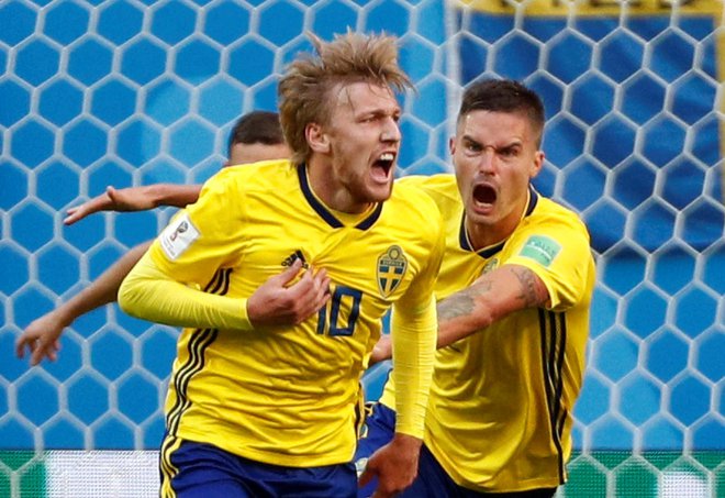 Emile Forsberg je dosegel gol za Švede. FOTO: Reuters