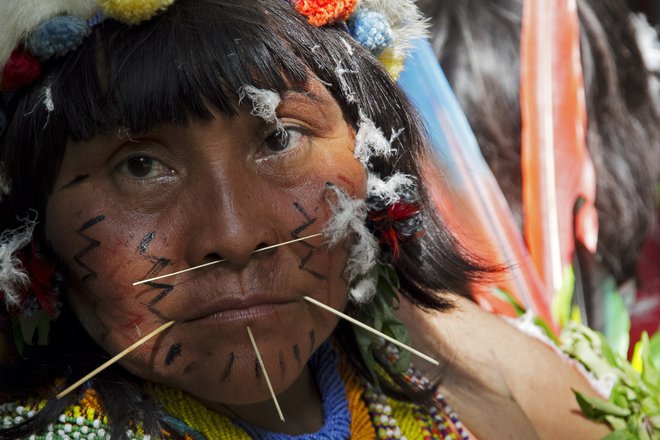 Pripadnica ljudstva Yanomami FOTO: Reuters