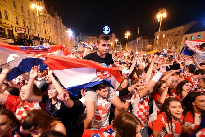 Nogometno Hrvaško je zajela navijaška evforija. Foto AFP