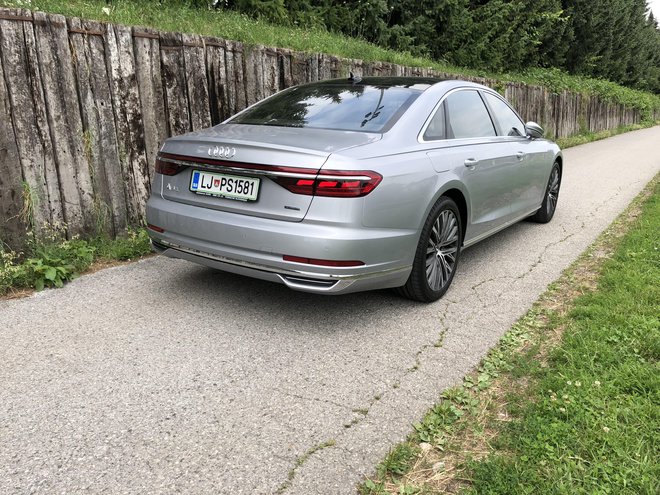 A8 opravi skoraj vse vozniške funkcije povsem sam, toda vseeno kaj hitro opozori voznika, naj prevzame nadzor nad dogajanjem. FOTO: Aljaž Vrabec