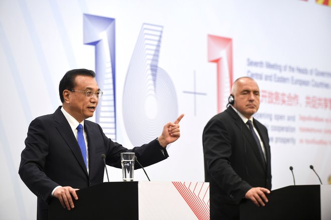 Kitajski premier Li Keqiang in bolgarski kolega Bojko Borisov<br />
FOTO: AFP