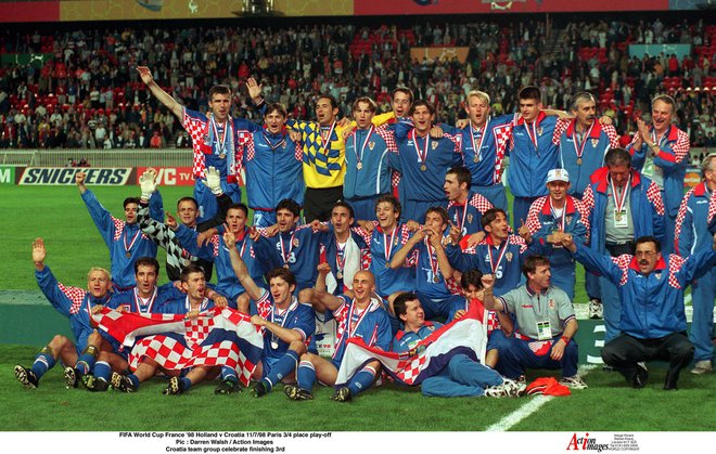 Hrvaška nogometna reprezentanca je največji nogometni uspeh dosegla leta 1998 s tretjim mestom na mundialu v Franciji. Bo novi rod presegel dosežek Davorja Šukerja in druščine? FOTO: Darren Walsh/Action Images/Reuters