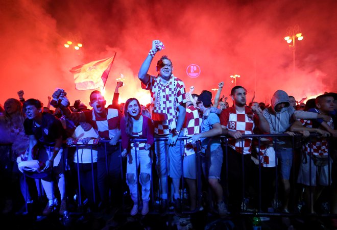 Zmaga hrvaške na polfinalni tekmi v Rusiji se bo zapisala v zgodovino. FOTO: Antonio Bronic/Reuters
