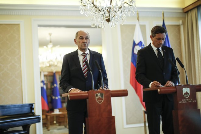 Predsednik Borut Pahor čaka na sporočilo Janeza Janše, prvaka SDS, ali bo sprejel mandatarstvo za sestavo 13. slovenske vlade.&nbsp; Foto Uroš Hočevar