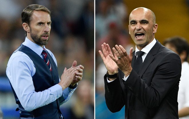 Kdo bo koga? Angleški selektor Gareth Southgate in belgijski Roberto Martinez napovedujeta odprt boj za zmago. FOTO: AFP