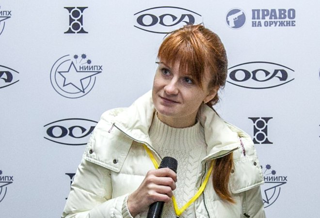 Marija Butina, goreča zagovornica nošenja orožja. Foto AFP