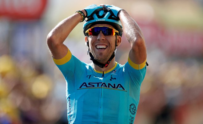 Omar Fraile se je razveselil prve etapne zmage na Touru. FOTO: Benoit Tessier/Reuters