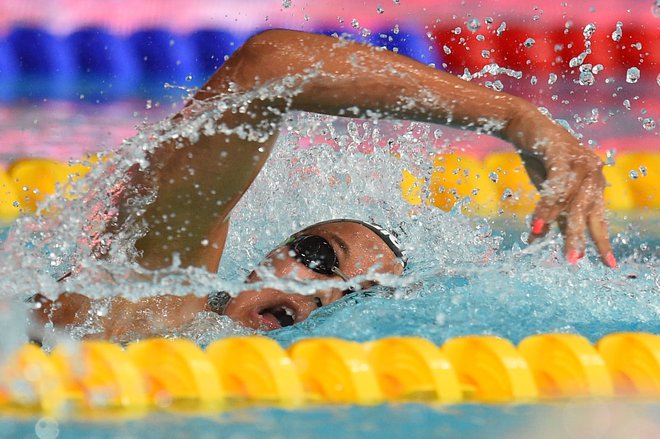 Simona Quadarella je konkurenco pustila daleč za seboj. FOTO: Oli Scarff/AFP