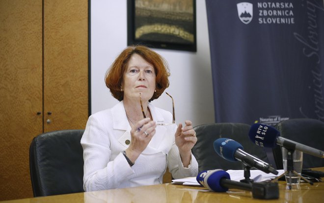 Notarska zbornica bo o uvedbi disciplinskega postopka zoper Sikoška odločila v 30 dneh, je napovedala njena predsednica Sonja Kralj. FOTO: Blaž Samec