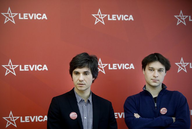 Luka Mesec (levo):&nbsp;&raquo;Za to vlado pač lahko rečem, da je to, kar smo pričakovali&nbsp;&ndash; torej najmanj slaba v danih razmerah, po danem volilnem rezultatu.&laquo; FOTO: Blaž Samec/Delo