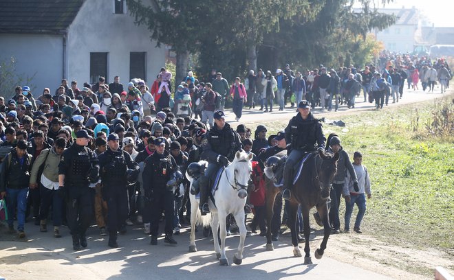 Množičnega navala beguncev v državo, kakršnemu smo bili priča leta 2015 v Rigoncih, si nihče ne želi. Toda država mora biti pripravljana tudi na tak scenarij. FOTO: Igor Zaplatil/Delo