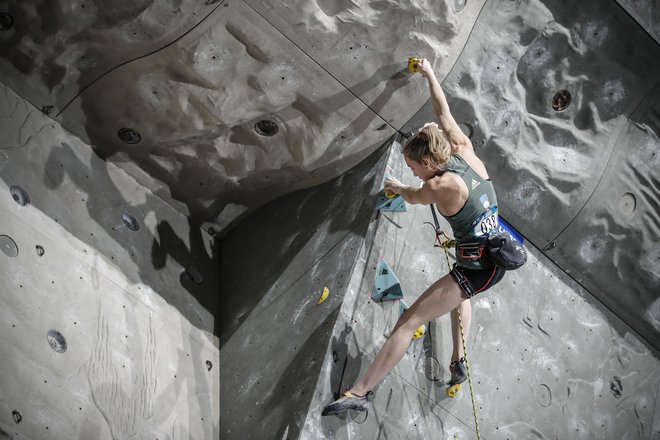 Janja Garnbret je glavna kandidatka za nov naslov svetovne prvakinje. FOTO: Uroš Hočevar/Delo