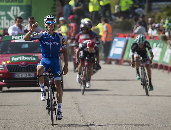 Julianu Alaphilippu pred finišem otoške pentlje kaže najbolje. FOTO: Jaime Reina/AFP