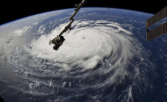 Posnetek agencije NASA na orkan Florence FOTO: AP