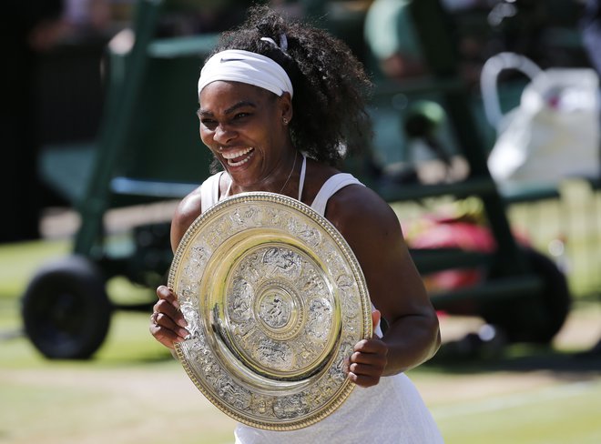 Na Wimbledonu 2015 je Američanka zaokrožila Serenin slam, drugega v karieri, saj je osvojila štiri turnirje za veliki slam zapored. Foto Reuters