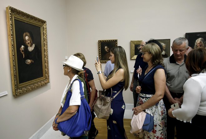 Otvoritev razstave Ivane Kobilca v Narodni galeriji 20.junija letos. FOTO: Blaž Samec/Delo