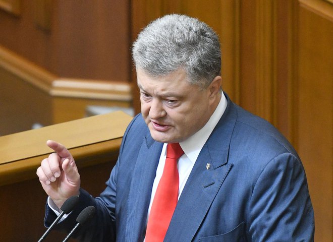 Ukrajinski predsednik Petro Poroshenko. FOTO: Genya Savilov/Afp