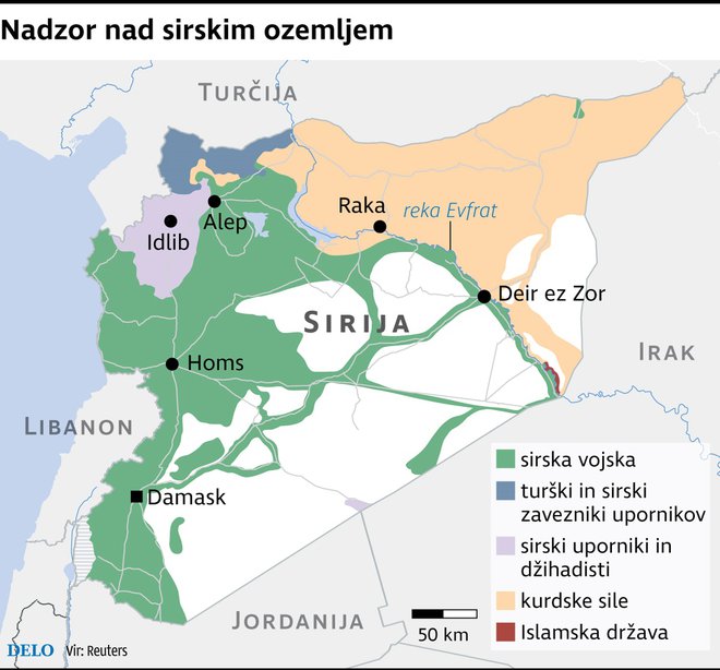 Nadzor nad sirskim ozemljem FOTO: Delo