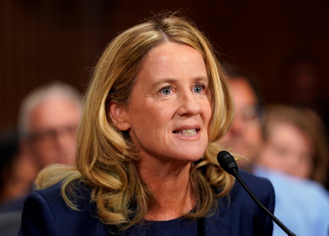 Christine Blasey Ford testifies before the Senate Judiciary Committee on Capitol Hill in Washington, DC, U.S., September 27, 2018. Andrew Harnik/Pool via REUTERS