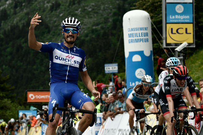 Julian Alaphilippe tudi na stavnicah kotira najvišje. FOTO: AFP