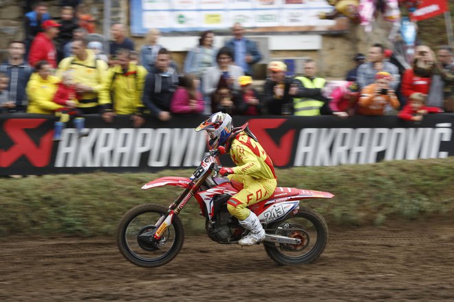 Tim Gajser še ni rekel zadnje v bitki za končno 3. mesto. FOTO: Leon Vidic/Delo