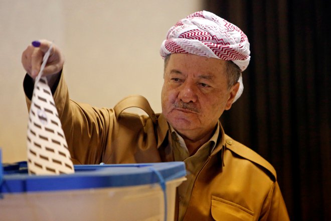 Dolgoletni predsednik avtonomnega območja na severu Iraka Masud Barzani. FOTO: Reuters