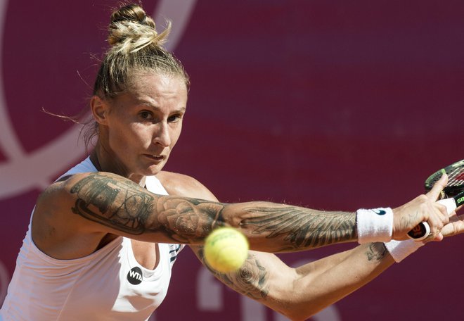 Polona Hercog se je spotaknila na drugi stopnički. FOTO: Tom Dubravec/Cropix