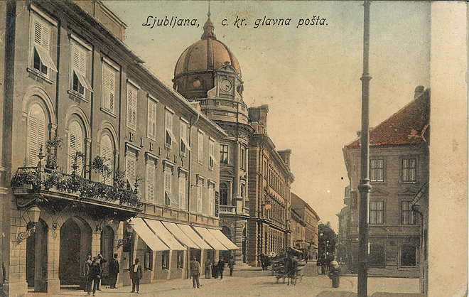 Hotel Elefant (Slon), razglednica, okr. 1909, SI_ZAL_LJU/0342, Fototeka Hotel Bavarski dvor in hotelir Victor Petsche, razglednica, posl. 23. 7. 1907, v: Pozdrav iz Ljubljane, str. 115. Foto C C