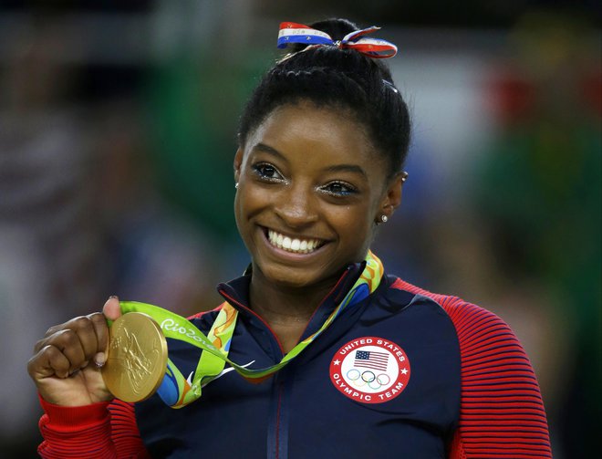 Simone Biles je prva zvezdnica ameriške gimnastike. FOTO: AP