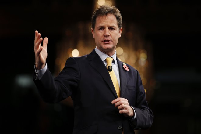 Nick Clegg je oster nasprotnik brexita. FOTO: Justin Tallis/AFP