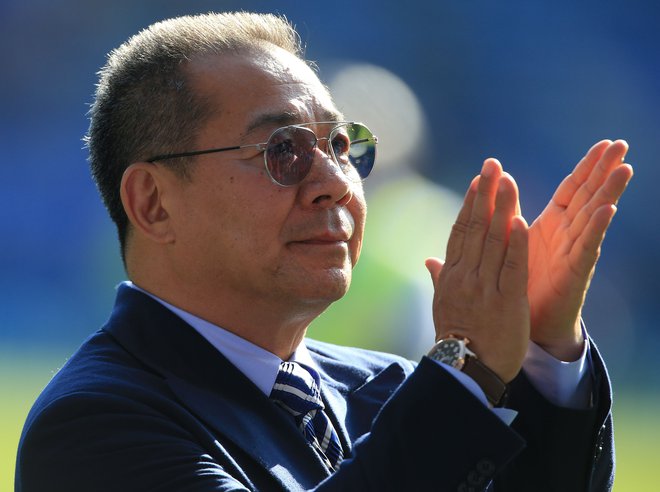 Lastnik Leicestra Vichai Srivaddhanaprabha je v tragični nesreči izgubil življenje. FOTO: AFP