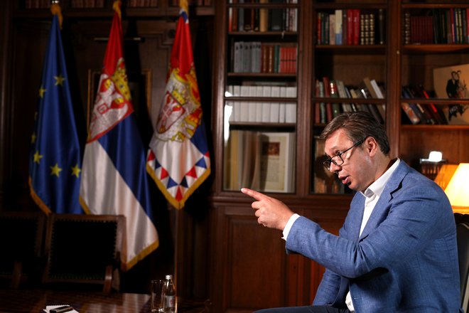Aleksandar Vučić je ocenil, da Črna gora uvaja delikt mišljenja. FOTO: Djordje Kojadinović/Reuters