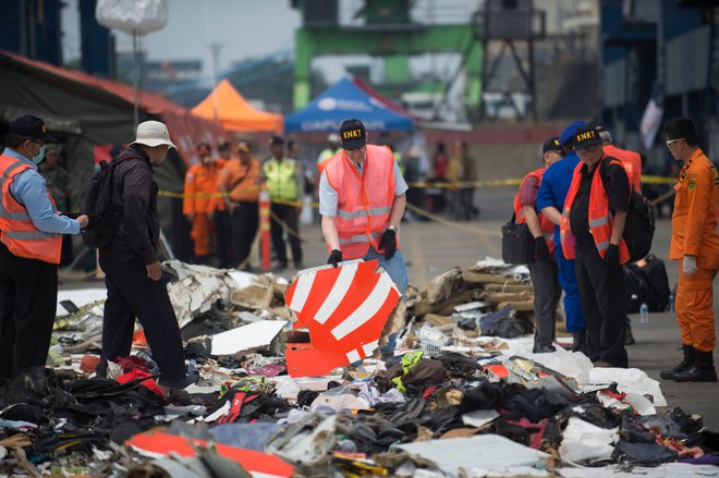 V nesreči indonezijskega letala je umrlo 189 ljudi. Foto Bay Ismoyo/AFP