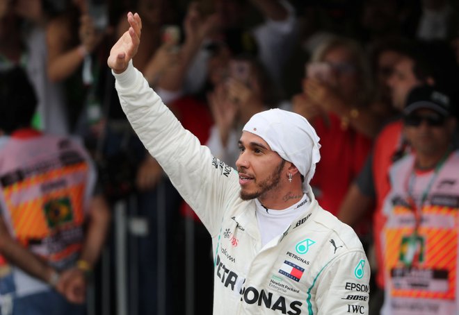 Lewis Hamilton je slavil tudi na predzadnji postaji sezone. FOTO: Reuters