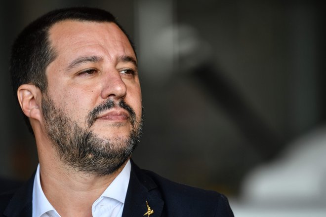 Spor Italije z evropsko komisijo se zaostruje. Na fotografiji&nbsp;Matteo Salvini, notranji minister in podpredsednik vlade.&nbsp; Foto: Alberto Pizzoli/Afp