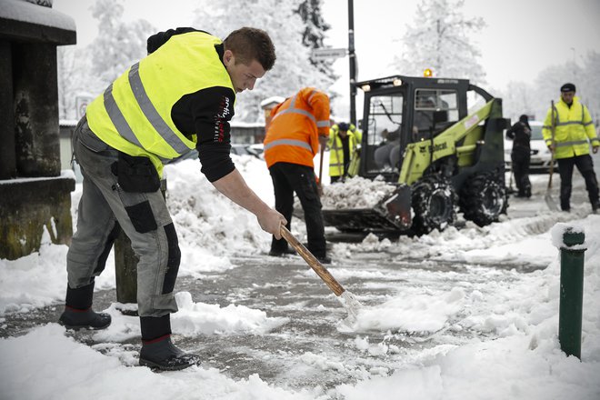 Sneg lahko pričakujemo tudi v Ljubljani. FOTO: Uroš Hočevar