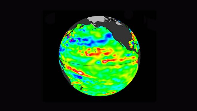 El Niño se pojavlja na tri do osem let in je težko napovedljiv. FOTO: Nasa