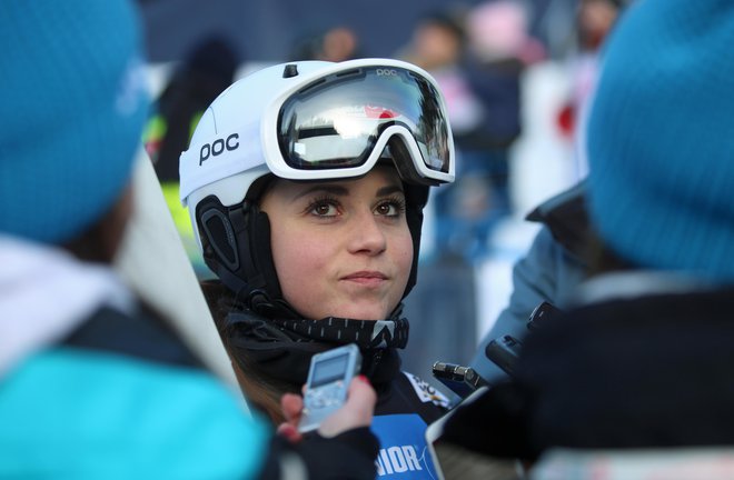 Gloria Kotnik se je po četrtkovem razočaranju veselila četrtega mesta. FOTO: Tadej Regent/Delo