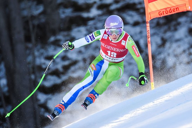 Za Ilko Štuhec je bila Val Gardena prelomna. Na včerajšnjem smuku je bila najhitrejša in najbolj natančna, prikazala je nastop brez napake. FOTO: AFP