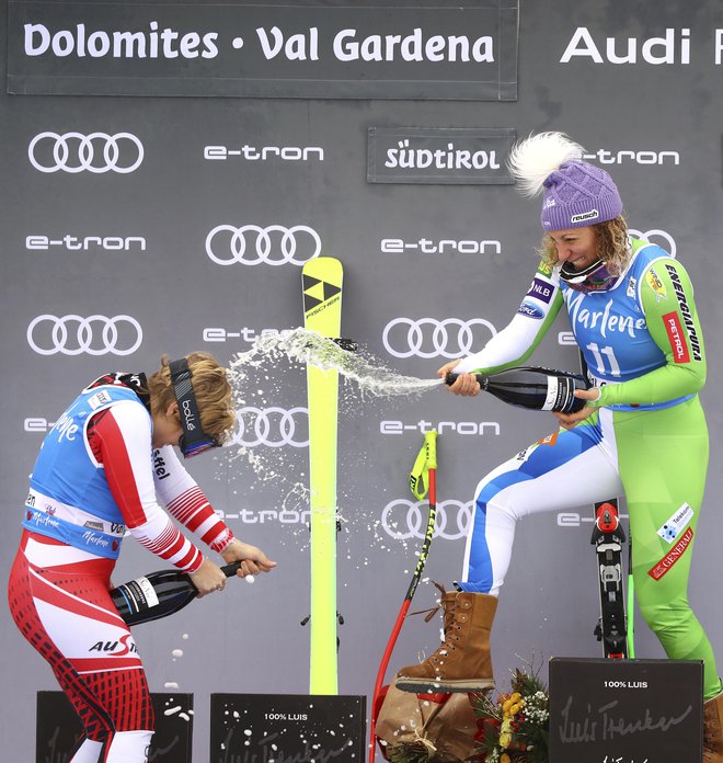 Slavje Ilke v Val Gardeni. FOTO: AP