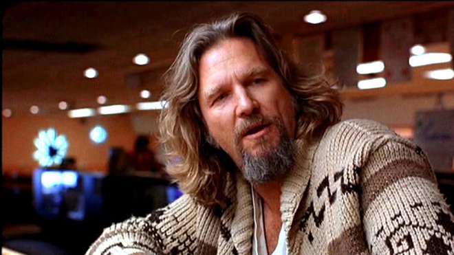 Njegova najbolj znana vloga je zgubarski delomrznež Jeffrey &raquo;the Dude (kar bi lahko prevedli kot Stari ali Model)&laquo; Lebowski v kultni komediji Veliki Lebowski leta 1998. Foto Universal Pictures